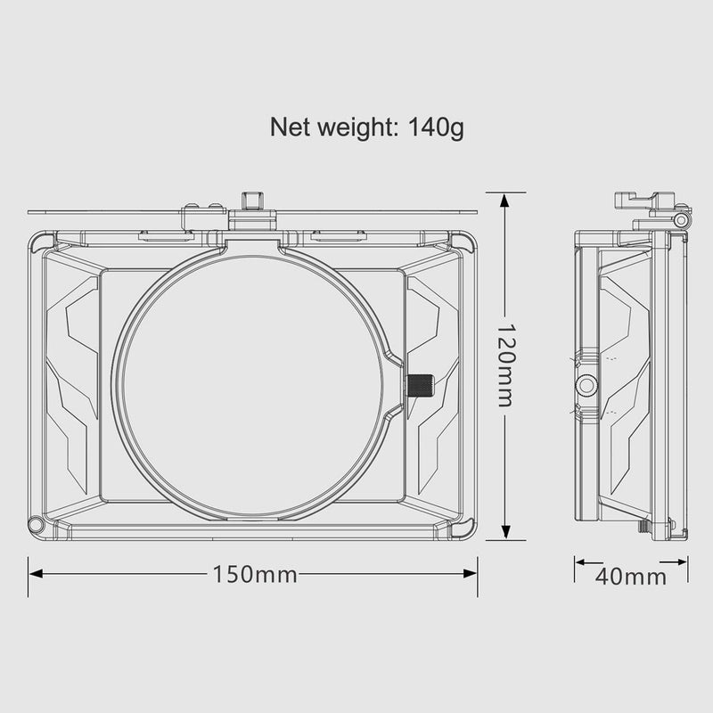 Tilta Mini Matte Box | 15mm Rod Adapter & 4 Lens Adapters | Lightweight | Filter Support | Top Flag | Dual Cold Shoe Mount | Designed for Mirrorless, DSLR | MB-T15 - Image 3